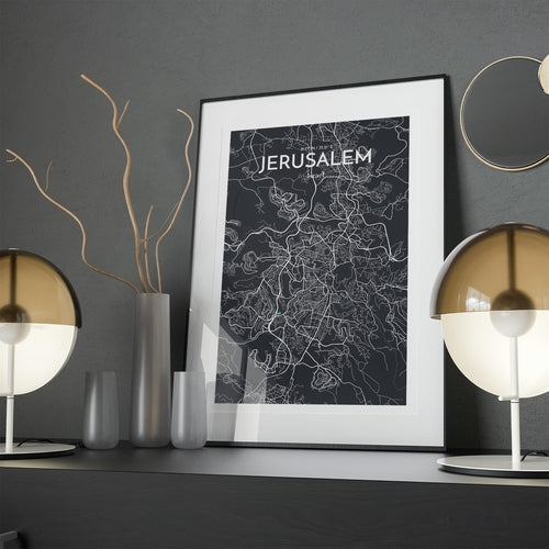 Jerusalem City Map Poster