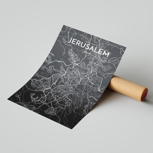 Jerusalem City Map Poster