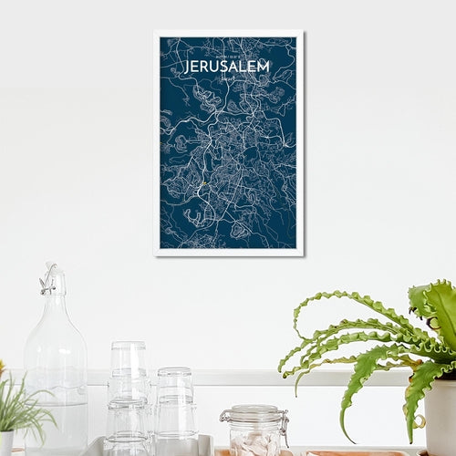 Jerusalem City Map Poster
