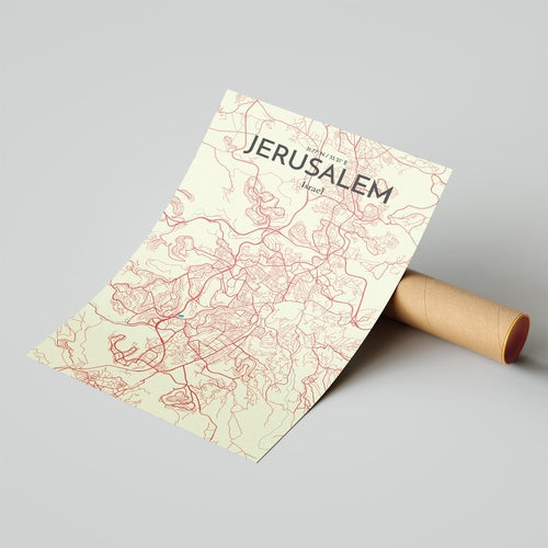 Jerusalem City Map Poster