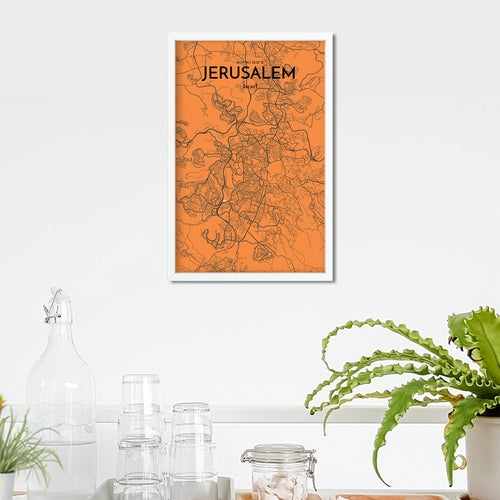 Jerusalem City Map Poster