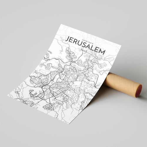 Jerusalem City Map Poster