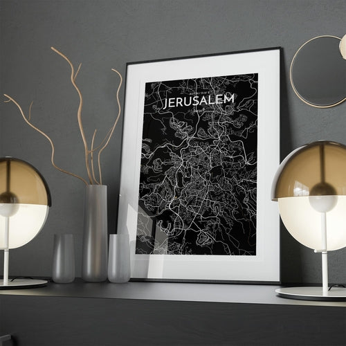 Jerusalem City Map Poster