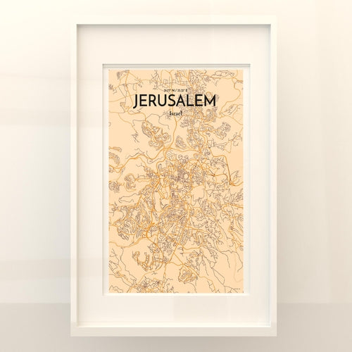 Jerusalem City Map Poster