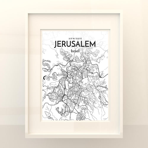 Jerusalem City Map Poster
