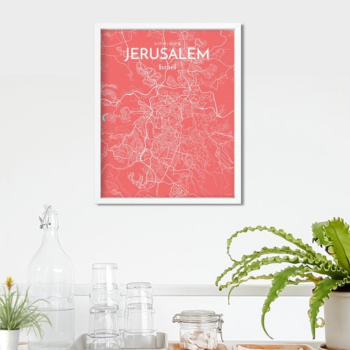 Jerusalem City Map Poster