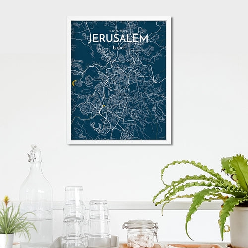 Jerusalem City Map Poster
