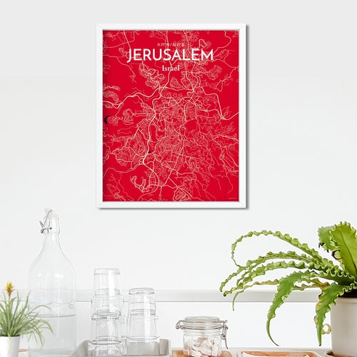 Jerusalem City Map Poster