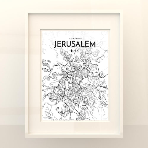 Jerusalem City Map Poster