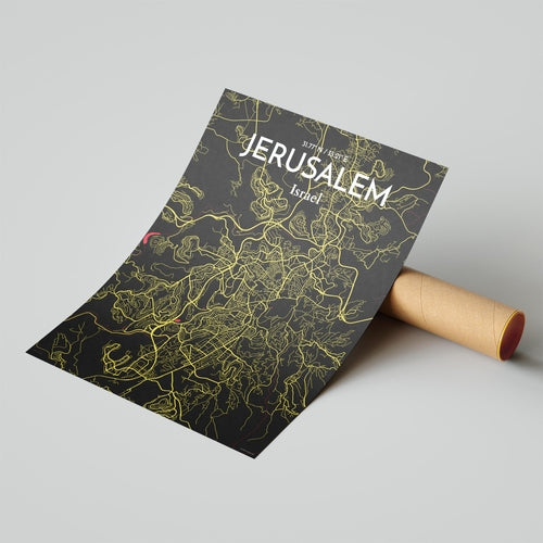 Jerusalem City Map Poster