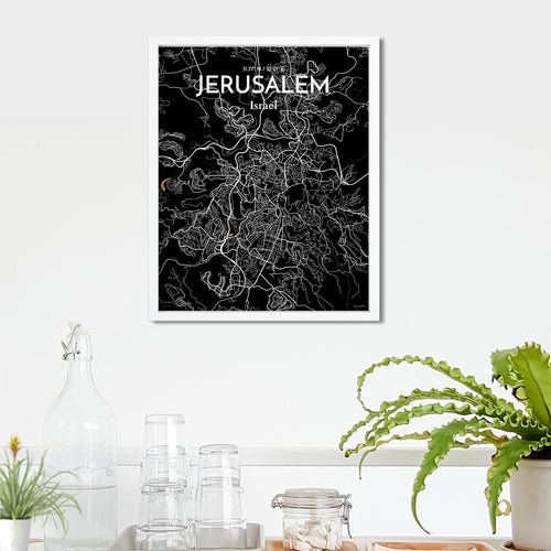 Jerusalem City Map Poster