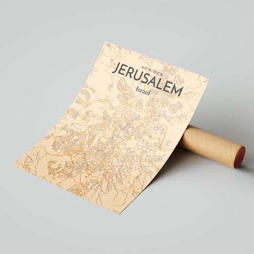Jerusalem City Map Poster