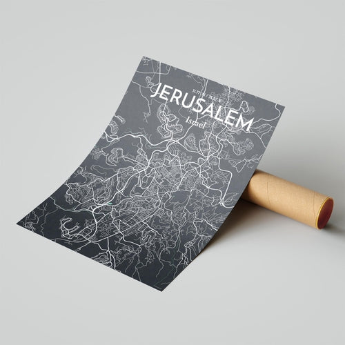 Jerusalem City Map Poster