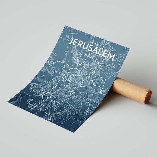 Jerusalem City Map Poster