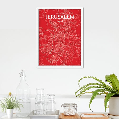 Jerusalem City Map Poster