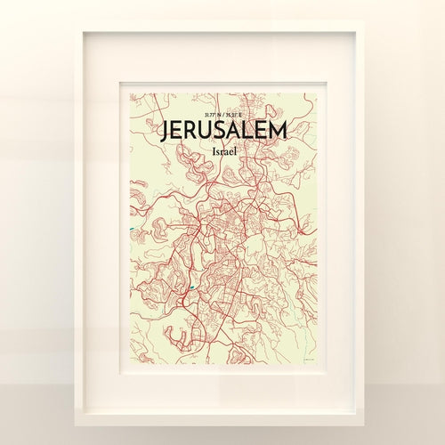 Jerusalem City Map Poster