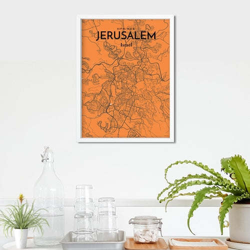 Jerusalem City Map Poster