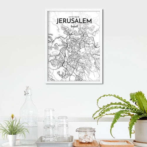 Jerusalem City Map Poster
