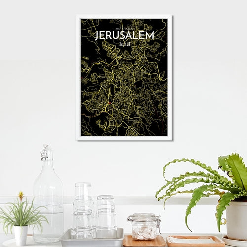 Jerusalem City Map Poster