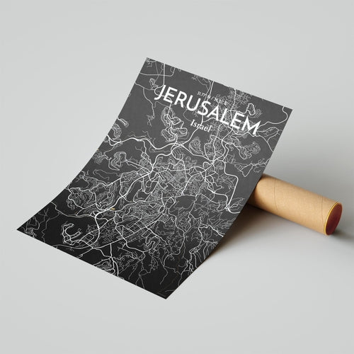 Jerusalem City Map Poster
