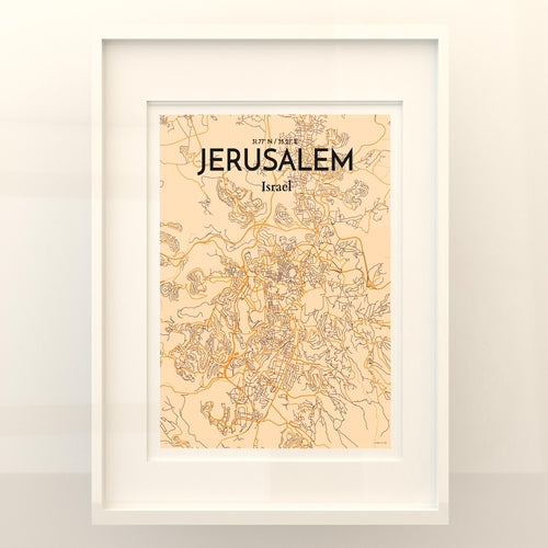 Jerusalem City Map Poster