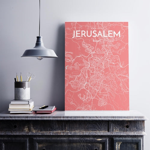 Jerusalem City Map Poster