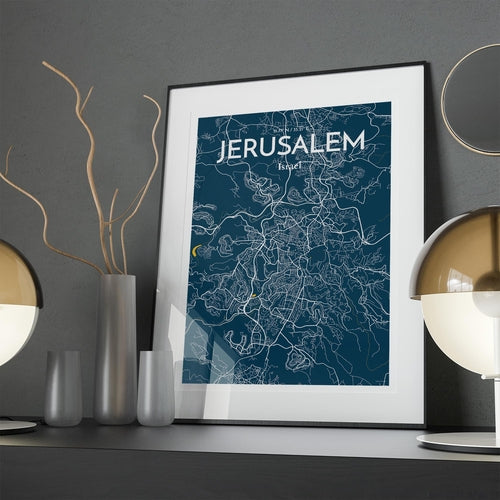 Jerusalem City Map Poster