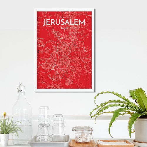 Jerusalem City Map Poster