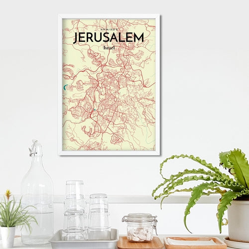Jerusalem City Map Poster