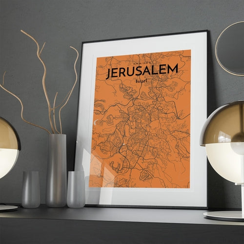 Jerusalem City Map Poster