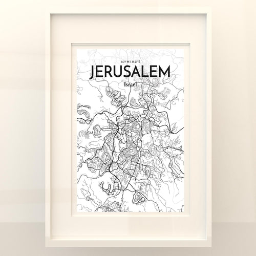 Jerusalem City Map Poster
