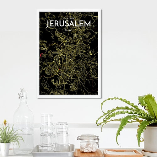 Jerusalem City Map Poster