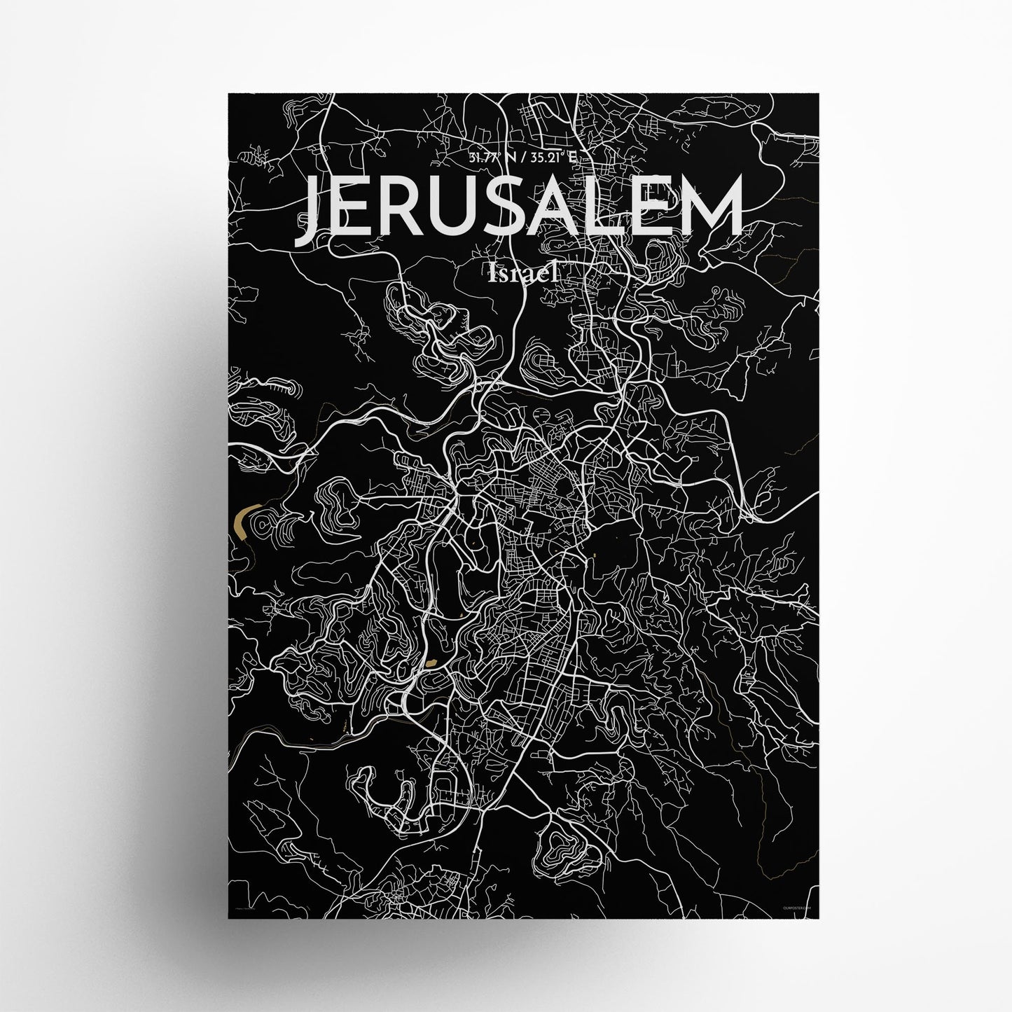 Jerusalem City Map Poster