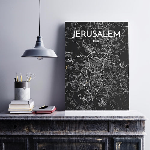 Jerusalem City Map Poster