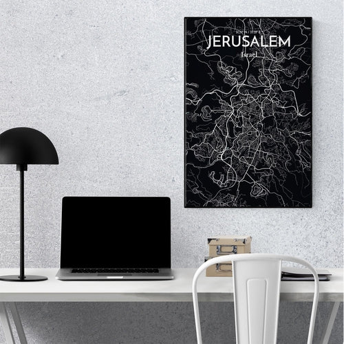 Jerusalem City Map Poster