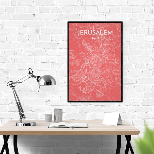 Jerusalem City Map Poster