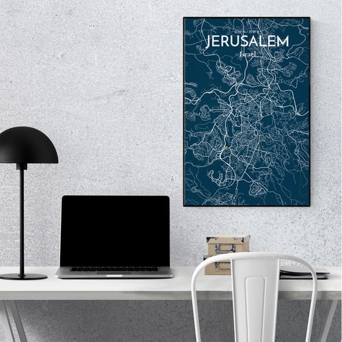 Jerusalem City Map Poster