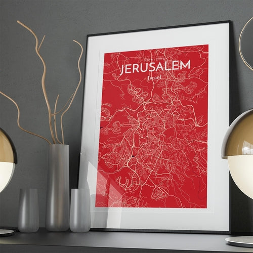 Jerusalem City Map Poster