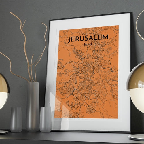 Jerusalem City Map Poster