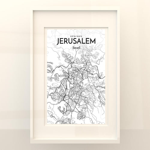 Jerusalem City Map Poster