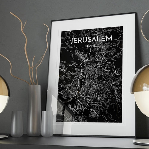 Jerusalem City Map Poster