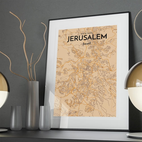 Jerusalem City Map Poster