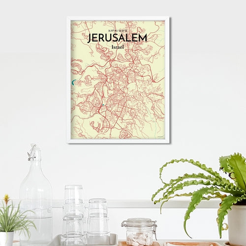 Jerusalem City Map Poster