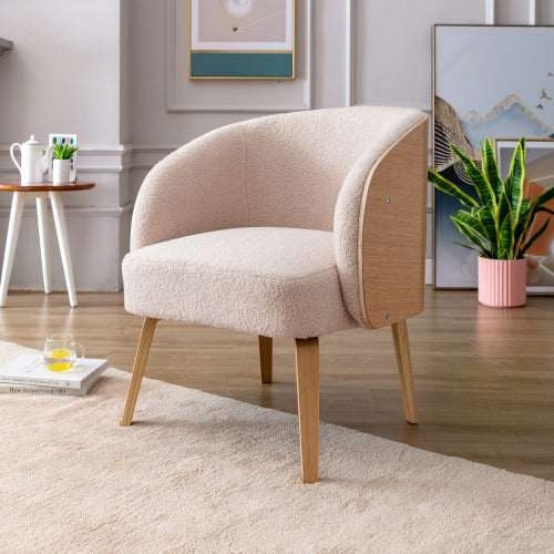 Beautiful and Unique Lamb-Hair Accent Chair